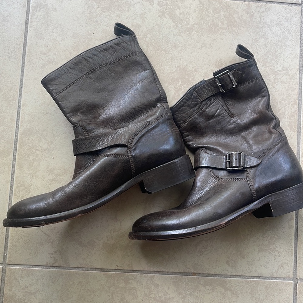BELSTAFF England brown leather boots